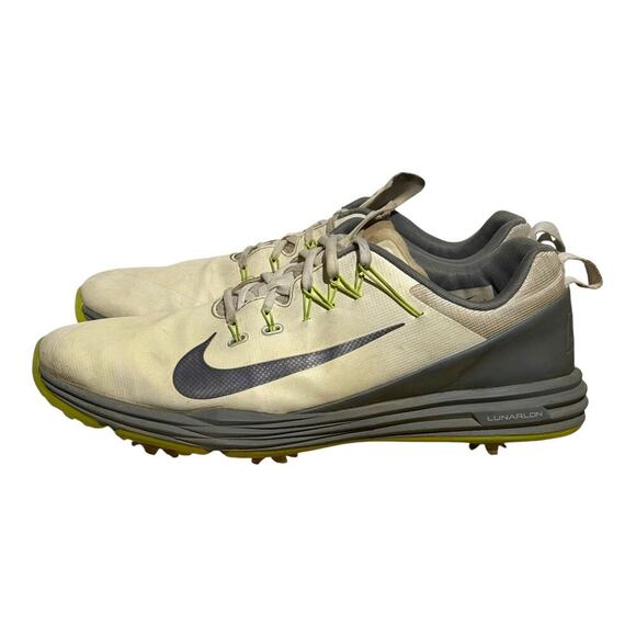 Nike Lunar Control 4 Golf Shoes Men's Size 11 Lunarlon Fliwire Volt Gray Cleats - Picture 4 of 8